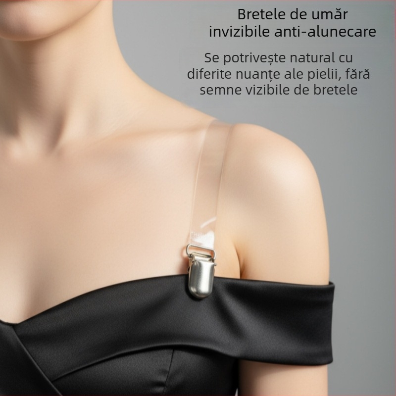 Clipuri din silicon pentru bandeau Yongwei, transparent, lansare iarnă 2025, model: solid