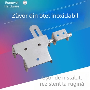 Încuietoră de ușă din oțel inoxidabil 304 cu placă de blocare, montaj stânga-dreapta, compatibil cu lacăt