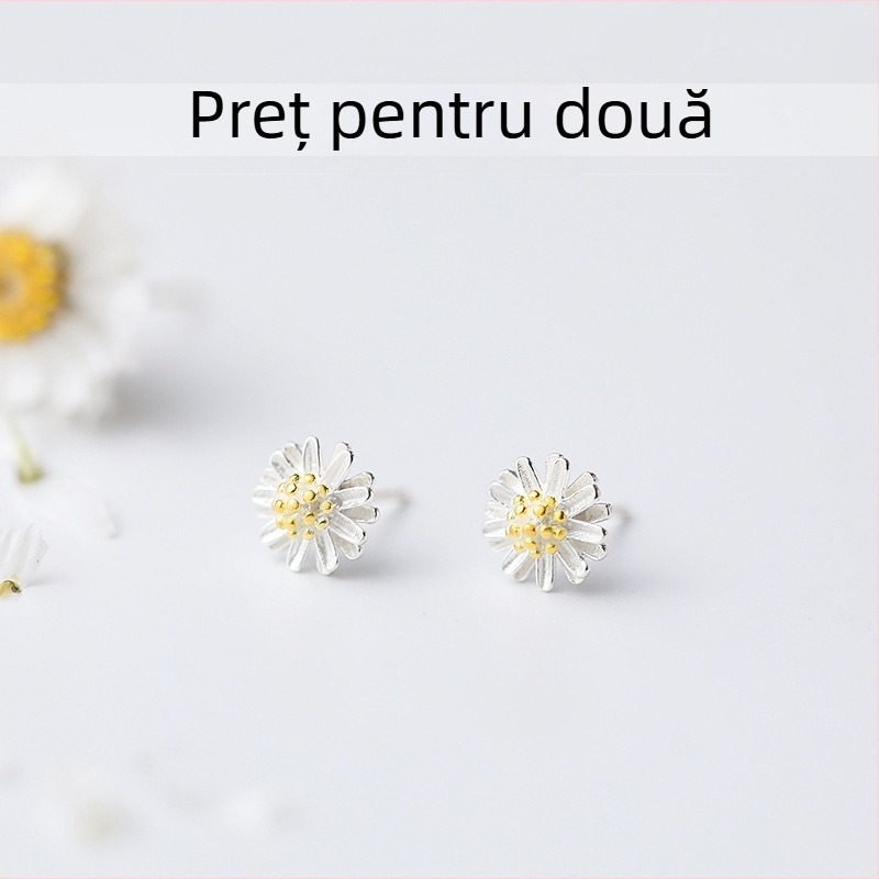 Cercei din argint cu design floral – stil copii, vară 2021