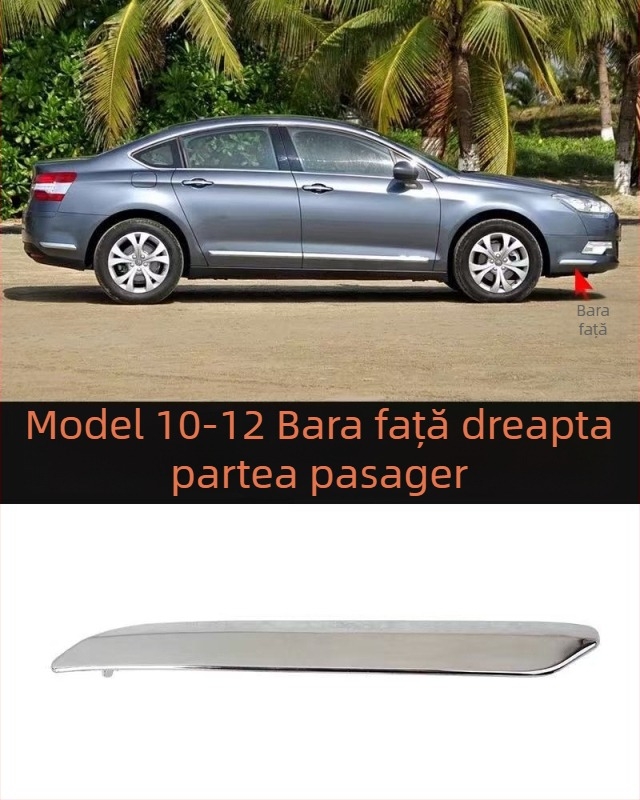Bandă anti-coliziune pentru Citroën C5, bara din față și din spate, acoperire ABS, finisaj electroplacat, coduri de model 7452sh 7452sj 745326 745325 9803383180 9803383080