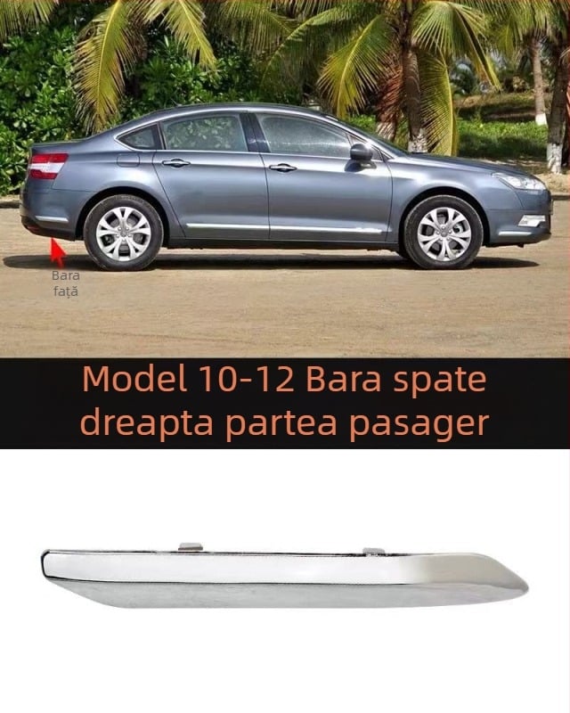 Bandă anti-coliziune pentru Citroën C5, bara din față și din spate, acoperire ABS, finisaj electroplacat, coduri de model 7452sh 7452sj 745326 745325 9803383180 9803383080