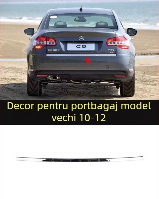 Bandă anti-coliziune pentru Citroën C5, bara din față și din spate, acoperire ABS, finisaj electroplacat, coduri de model 7452sh 7452sj 745326 745325 9803383180 9803383080