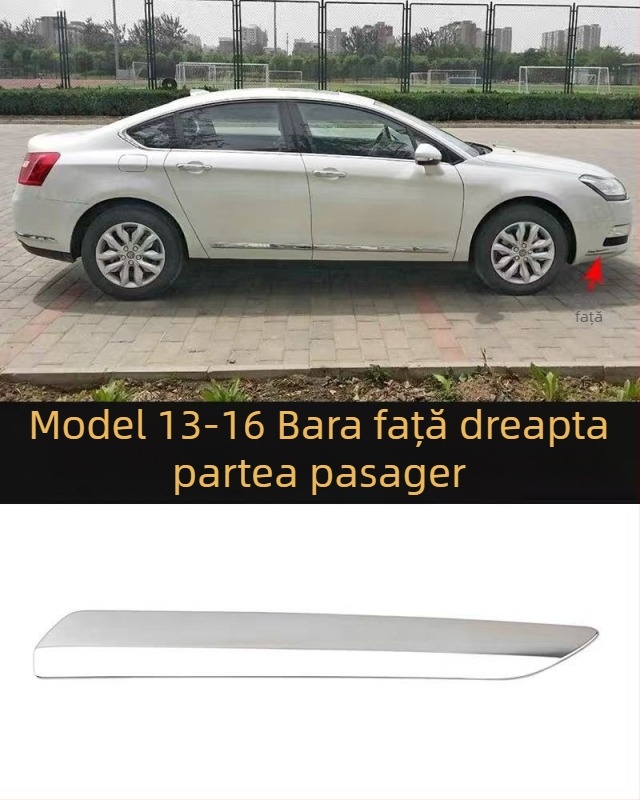Bandă anti-coliziune pentru Citroën C5, bara din față și din spate, acoperire ABS, finisaj electroplacat, coduri de model 7452sh 7452sj 745326 745325 9803383180 9803383080