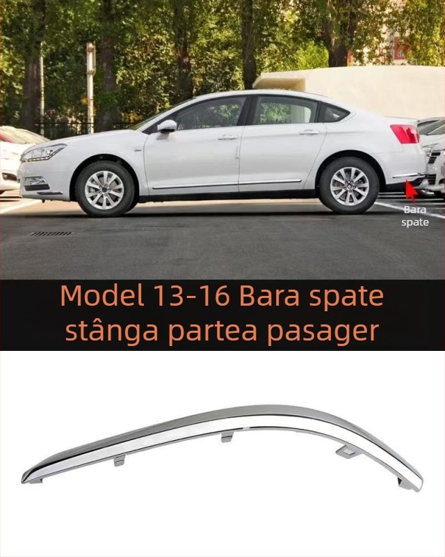 Bandă anti-coliziune pentru Citroën C5, bara din față și din spate, acoperire ABS, finisaj electroplacat, coduri de model 7452sh 7452sj 745326 745325 9803383180 9803383080