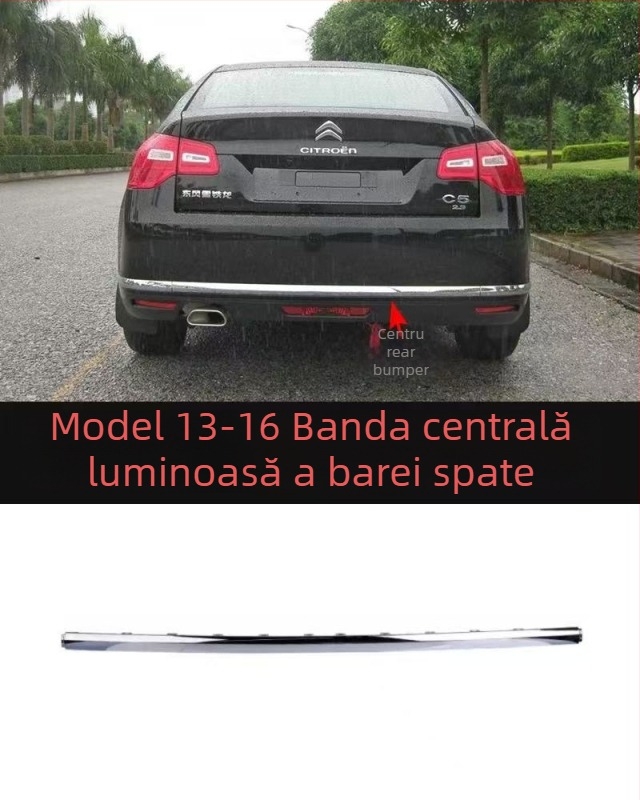 Bandă anti-coliziune pentru Citroën C5, bara din față și din spate, acoperire ABS, finisaj electroplacat, coduri de model 7452sh 7452sj 745326 745325 9803383180 9803383080