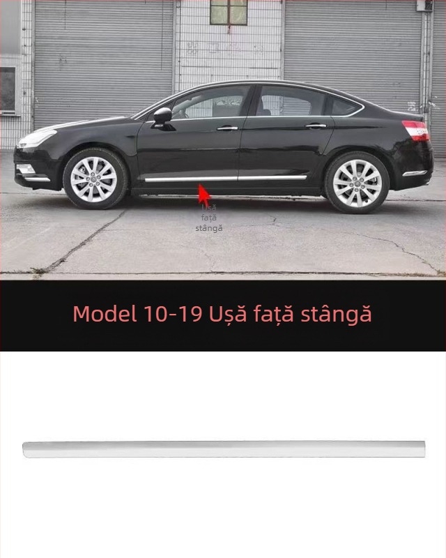 Bandă anti-coliziune pentru Citroën C5, bara din față și din spate, acoperire ABS, finisaj electroplacat, coduri de model 7452sh 7452sj 745326 745325 9803383180 9803383080