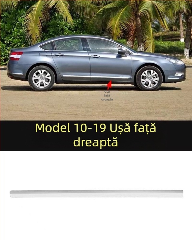 Bandă anti-coliziune pentru Citroën C5, bara din față și din spate, acoperire ABS, finisaj electroplacat, coduri de model 7452sh 7452sj 745326 745325 9803383180 9803383080