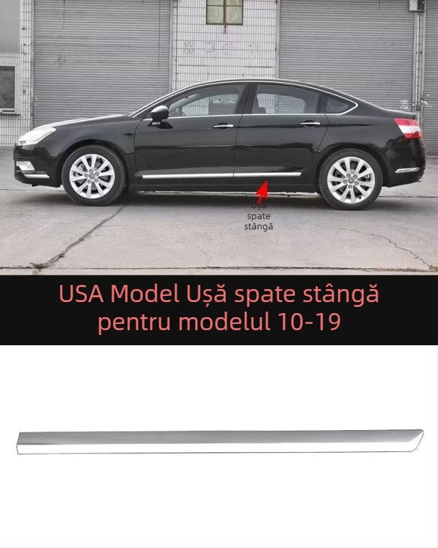 Bandă anti-coliziune pentru Citroën C5, bara din față și din spate, acoperire ABS, finisaj electroplacat, coduri de model 7452sh 7452sj 745326 745325 9803383180 9803383080