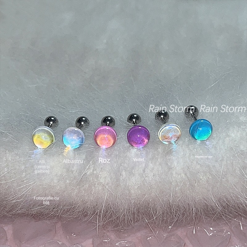 Cercei din cupru placat cu aur veritabil, știft de argint 925; formă în U; placare ecologică; știft din oțel inoxidabil; stil natural