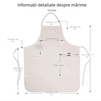 Șorț fără mâneci cu logo personalizat – confortabil, multifuncțional, în stil minimalist modern