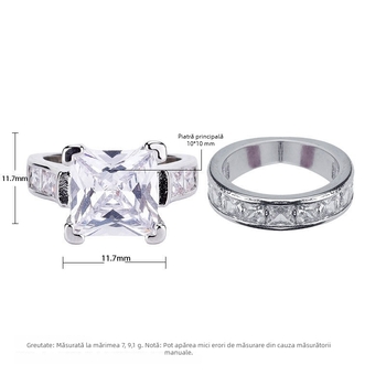 Set de verighete cu Topaz, montură cu pietre libere, toamnă 2022, evaluare internă, verificare plată