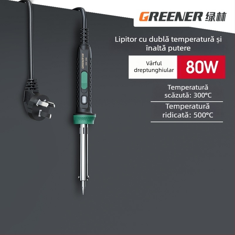 GREENER/Green Forest Set de lipire electrică pentru uz casnic, putere înaltă pentru sudură industrială, pistol de lipit multifunctional