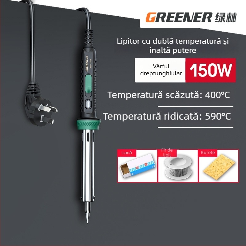 GREENER/Green Forest Set de lipire electrică pentru uz casnic, putere înaltă pentru sudură industrială, pistol de lipit multifunctional