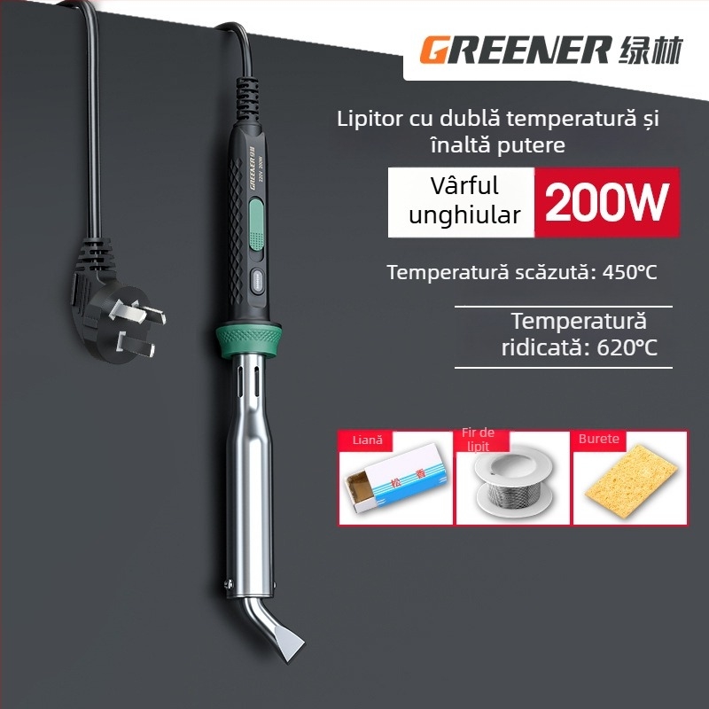 GREENER/Green Forest Set de lipire electrică pentru uz casnic, putere înaltă pentru sudură industrială, pistol de lipit multifunctional