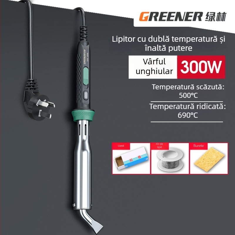 GREENER/Green Forest Set de lipire electrică pentru uz casnic, putere înaltă pentru sudură industrială, pistol de lipit multifunctional