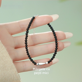 Brățară din argint pur S999, formă pește, stil chinezesc, simplă și elegantă, placare electroplată, Tianyin