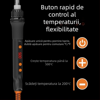 Fier de lipit electric cu element de încălzire ceramic, 220V, calitate profesională, pentru lipit, dezlipire, pirografie