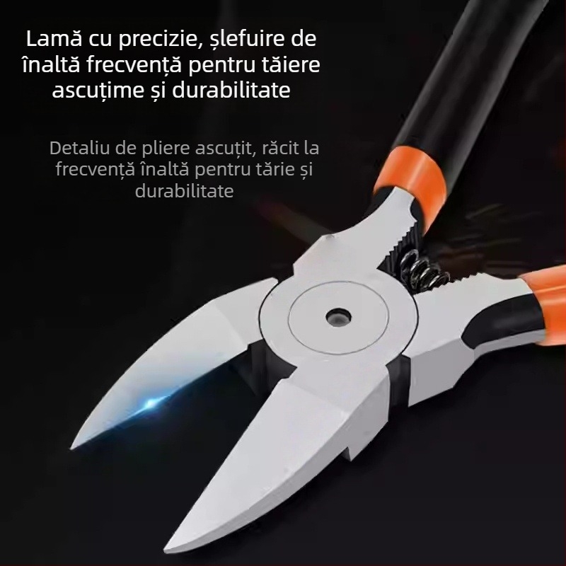 Clește diagonale HK, material: oțel wolfram, greutate 0.3, diametru tăiere 0.6, potrivit pentru fier/otel/plastic
