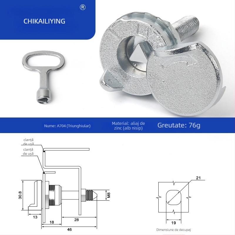 A705 lacăt limbă pentru cutie de distribuție exterioră – cilindru încuietor, aliaj de zinc, universal pentru cutii, design modern