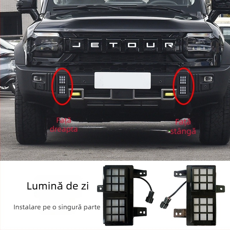 Kit de lumini pentru bara față Jietu Traveler – DRL, far de ceață față, lampă decorativă, LED 3.5W, An Ruicheng, model Traveler