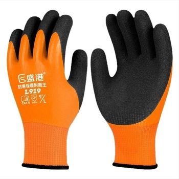 Mănuși de lucru pentru capturarea crabilor și peștilor – latex natural acoperit, căptușeală fleece, impermeabile, calde, rezistente la abraziune