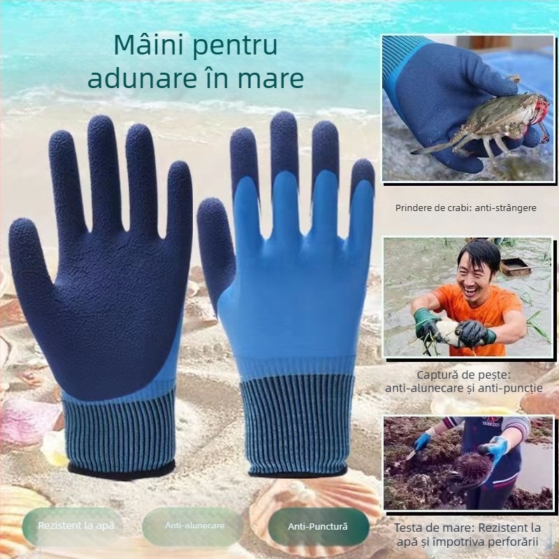 Mănuși de pescuit – material Line, model monocrom, stil modern minimalist, brand Jizhan