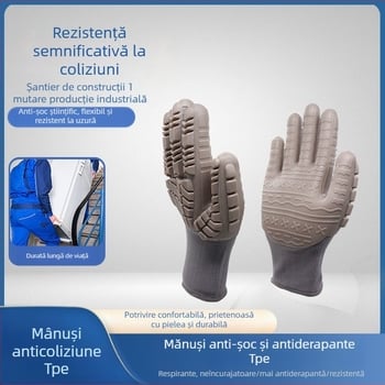 Mănuși TPE pentru prelucrarea metalelor – Anti-șoc, Anti-coliziune (Material: TPE; Utilizare: prelucrarea metalelor)