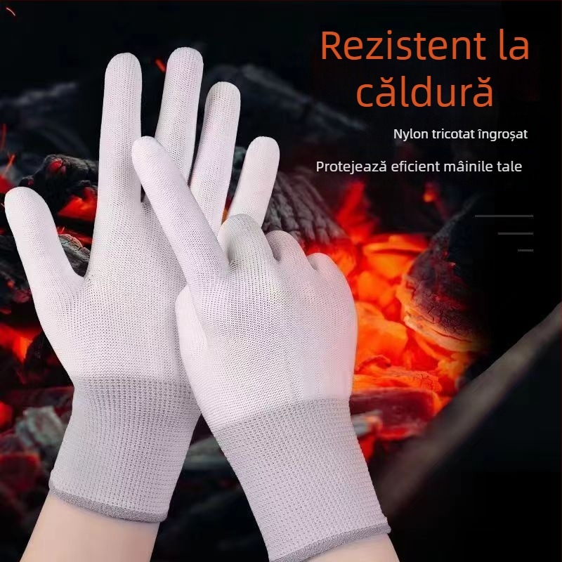 Mănuși pentru grătar, nylon, rezistente la căldură, protecție la stropi de ulei