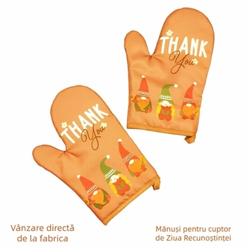 Mănuși izolante de bucătărie din material textil, personalizabile, lansate în 2025, 1 pereche