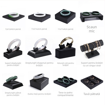 Suport afișaj bijuterii din PU, suport cu un singur nivel pentru brățări, design îmbinat, stil premium