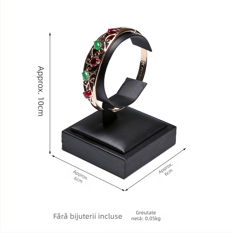 Suport afișaj bijuterii din PU, suport cu un singur nivel pentru brățări, design îmbinat, stil premium