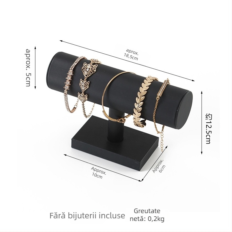 Suport afișaj bijuterii din PU, suport cu un singur nivel pentru brățări, design îmbinat, stil premium