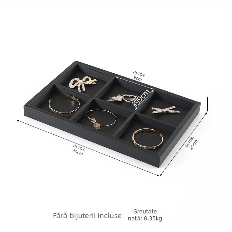 Suport afișaj bijuterii din PU, suport cu un singur nivel pentru brățări, design îmbinat, stil premium