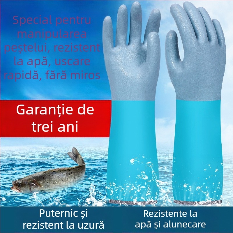 Great mănuși de pescuit impermeabile – antiderapante, protecție la tăiere, groase și prelungite, OEM disponibil