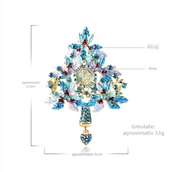 Broșă cu înger de vis, pandantiv brad de Crăciun email, design romb, aliaj, finisaj diamant, iarna 2022