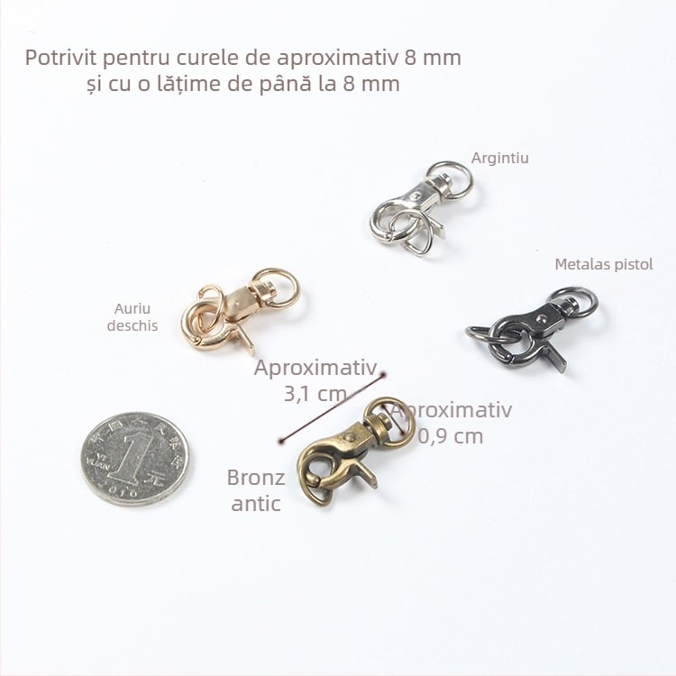 Carabină metalică cu inel D pentru genți – accesorii hardware DIY, cod produs Hywxkkkswwtewk