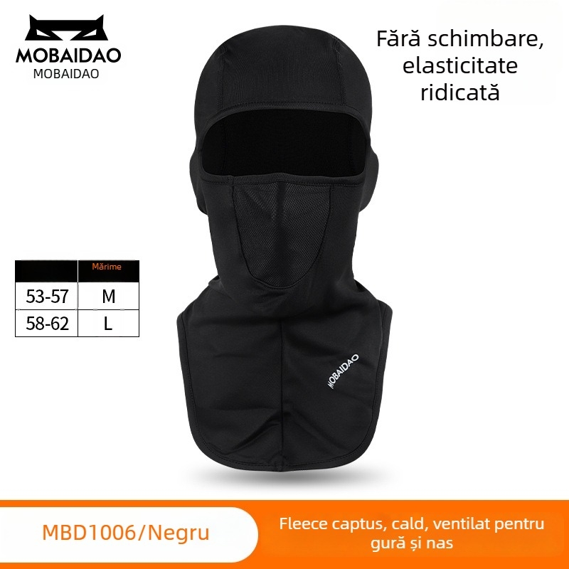 Mobaidao mască pentru ciclism, unisex, cu față întreagă, protecție împotriva prafului, protecție solară și rezistență la vânt, poliester