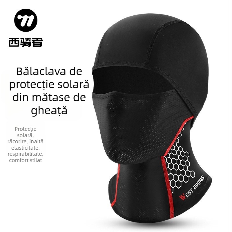Mască pentru ciclism cu țesătură Ice Silk și plasă butterfly – West Biking / West Rider's – etichetă privată licențiată