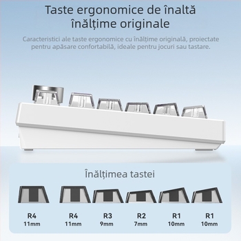 Readson Capace de taste PC transparente pentru tastatură mecanică cu imprimare UV, șlefuire frontală, transparență pe patru laturi, RGB