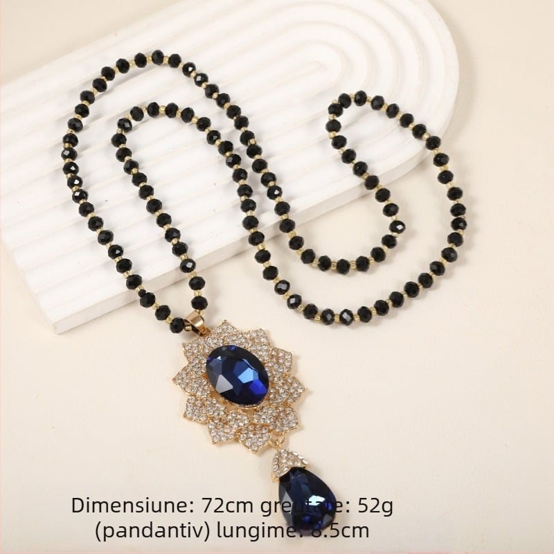 Stil coreean: lănțișor pentru pulover cu bile, geometric, din aliaj