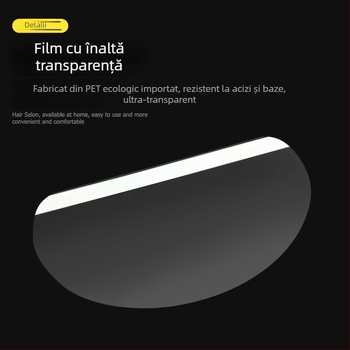 Protecție facială de unică folosință pentru tuns, din PET, 0.075 mm, protecție anti-spargere a părului, pachet 50 de bucăți, potrivit pentru saloane de coafură