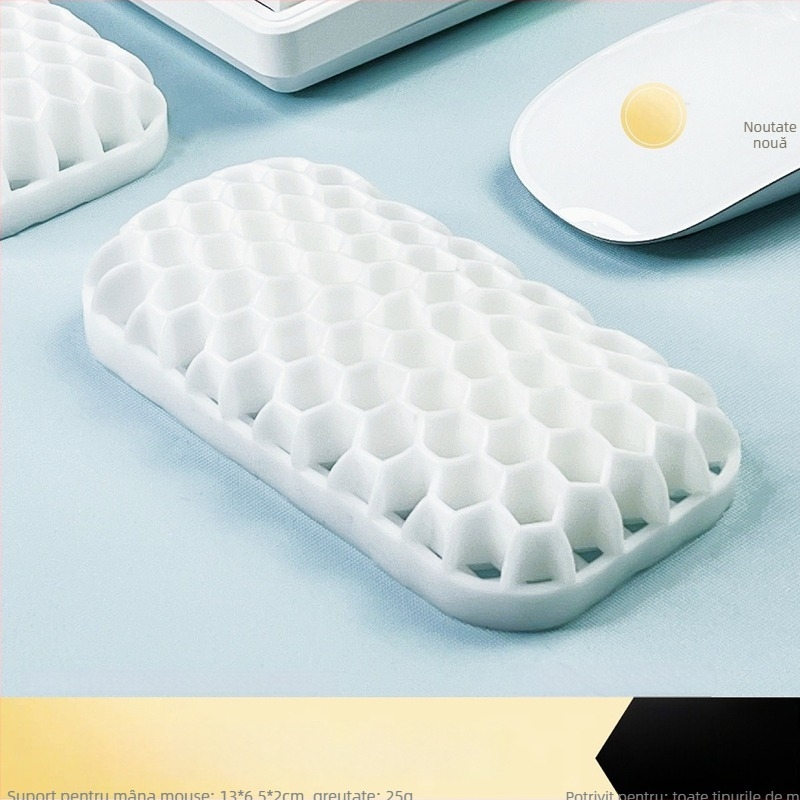 Suport pentru încheietura mâinii la tastatură și mouse – din TPE, design dublu cu cavitate, pentru birou, rezistent la apă, antiderapant, uzură, ușor de curățat