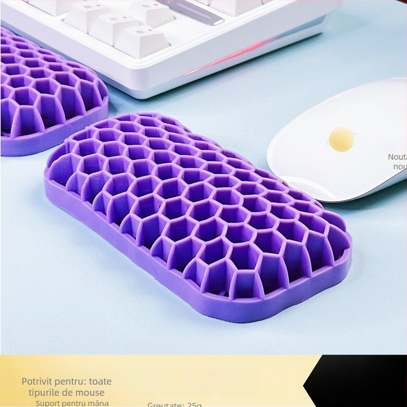 Suport pentru încheietura mâinii la tastatură și mouse – din TPE, design dublu cu cavitate, pentru birou, rezistent la apă, antiderapant, uzură, ușor de curățat
