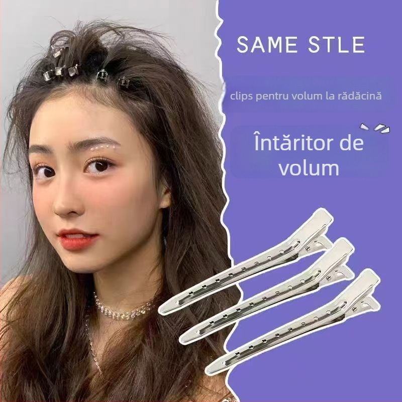 Clip de păr Duckbill pentru poziționarea rădăcinilor și stilizare, design fără cusur, pentru bretonul lateral, accesorii pentru femei, vara 2025