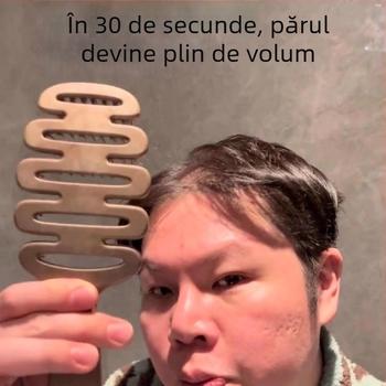 Pieptene din plastic pentru masajul scalpului, anti-static, cu design nervurat pentru protecția părului (Plastic • Anti-static • Masajul scalpului • Design nervurat • Protecția părului)