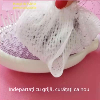 Curățător pentru pieptene cu pernă de aer – plasă de curățare din material nețesut, hârtie de protecție pentru păr, delicat, nu deteriorează părul