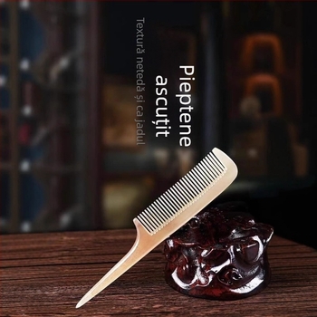 Pieptene din corn pentru copii și fete, anti-statice, delicat cu părul, potrivit pentru împletit, cu pernă de aer (Categorie: pieptene cu pernă de aer; Material: corn; Brand: Can be combed; Importat: Nu; Origine: Fuzhou)