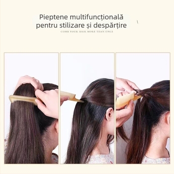 Pieptene din corn pentru copii și fete, anti-statice, delicat cu părul, potrivit pentru împletit, cu pernă de aer (Categorie: pieptene cu pernă de aer; Material: corn; Brand: Can be combed; Importat: Nu; Origine: Fuzhou)