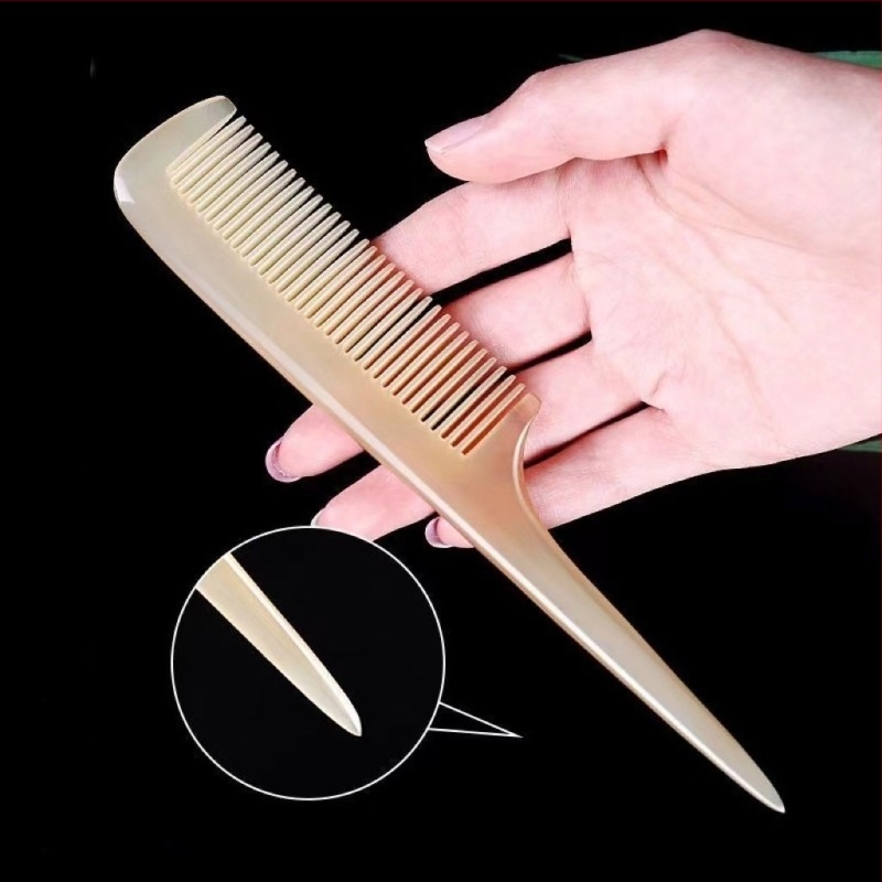 Pieptene din corn pentru copii și fete, anti-statice, delicat cu părul, potrivit pentru împletit, cu pernă de aer (Categorie: pieptene cu pernă de aer; Material: corn; Brand: Can be combed; Importat: Nu; Origine: Fuzhou)