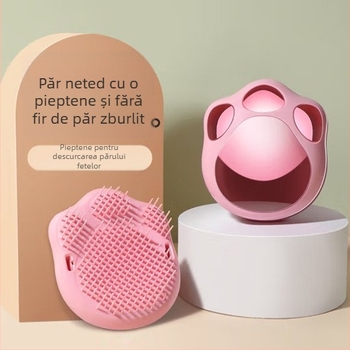 Pieptene pentru păr în formă de labă de pisică, neted, fără încurcări, ABS+TPEE, Qihong